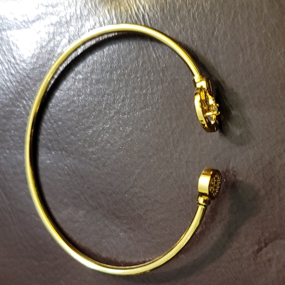 18K NECKLACE BRACELET EARRINGS & RING NAIL HEAD LOVE SET - Picture 10 of 12